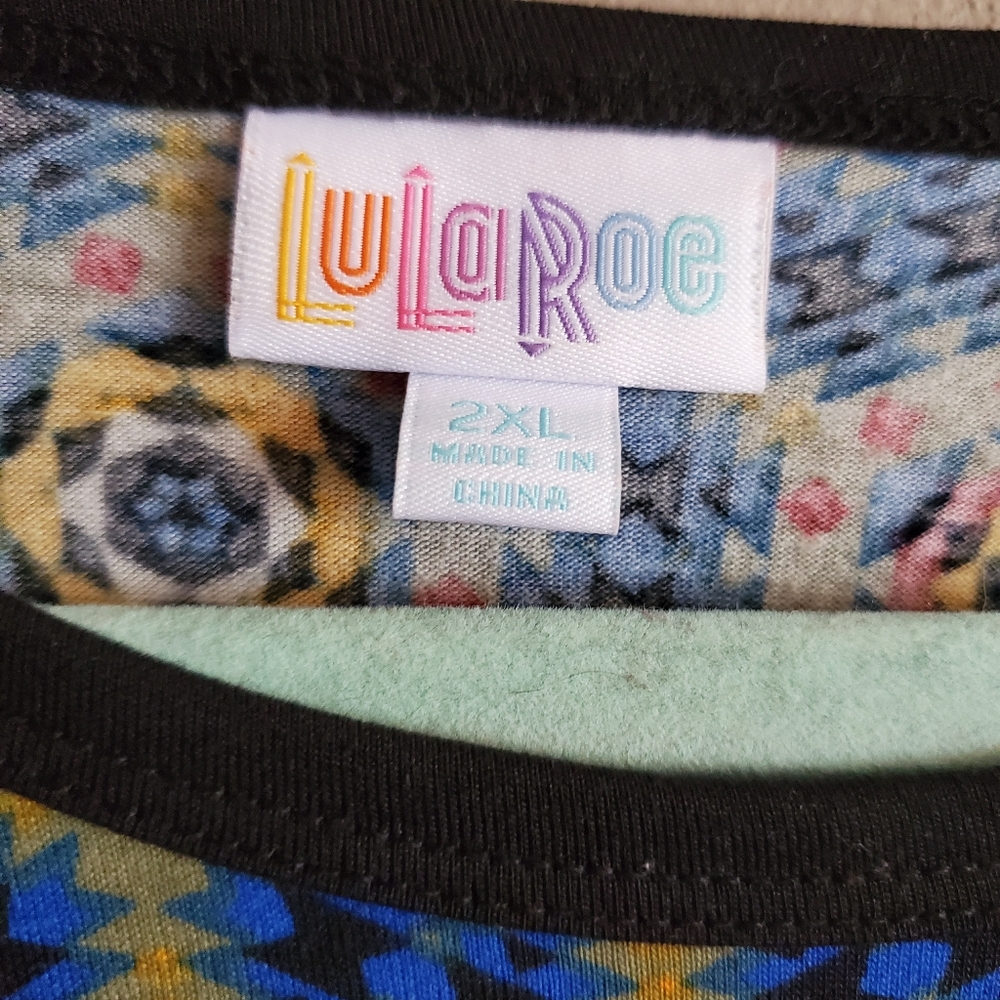 Colorful Lularoe Randy Top - Picture 2 of 3
